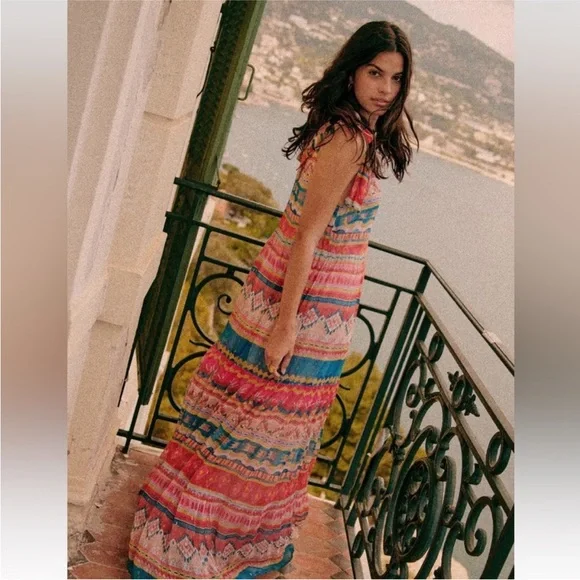 Sezane Pernille Multicolor Maxi Dress - Picture 4 of 6